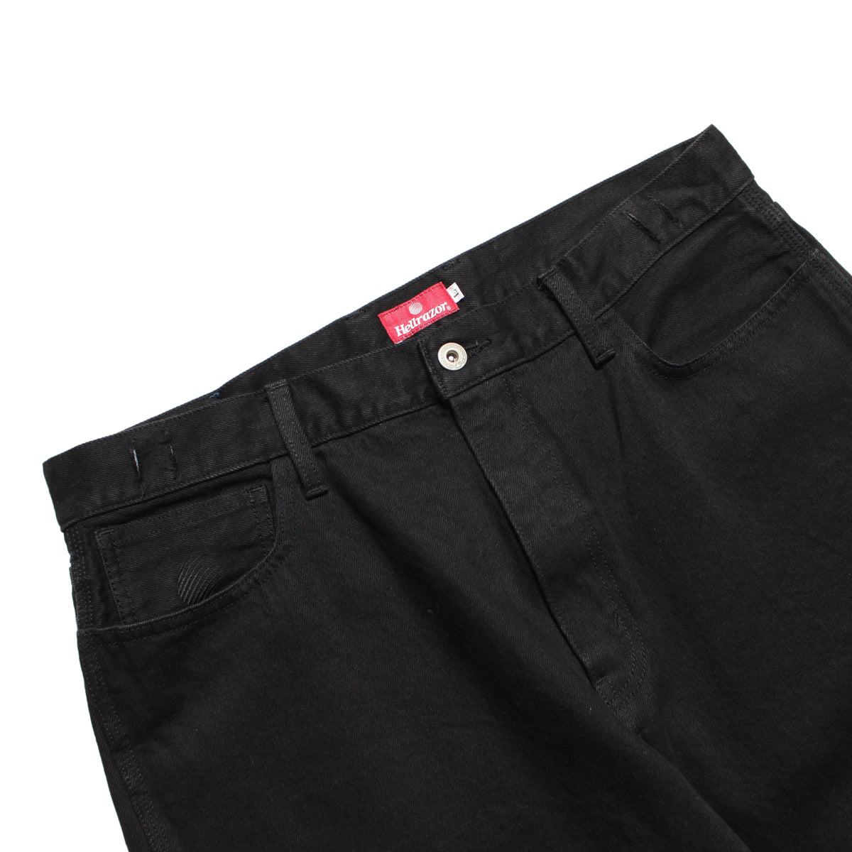 BAGGIE OVER DYE DENIM PANTS - BLACK