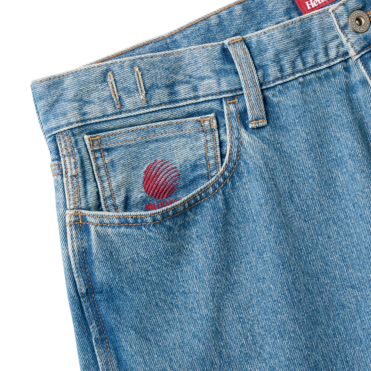 BAGGIE DENIM PANTS - WASH INDIGO – Hellrazor Online