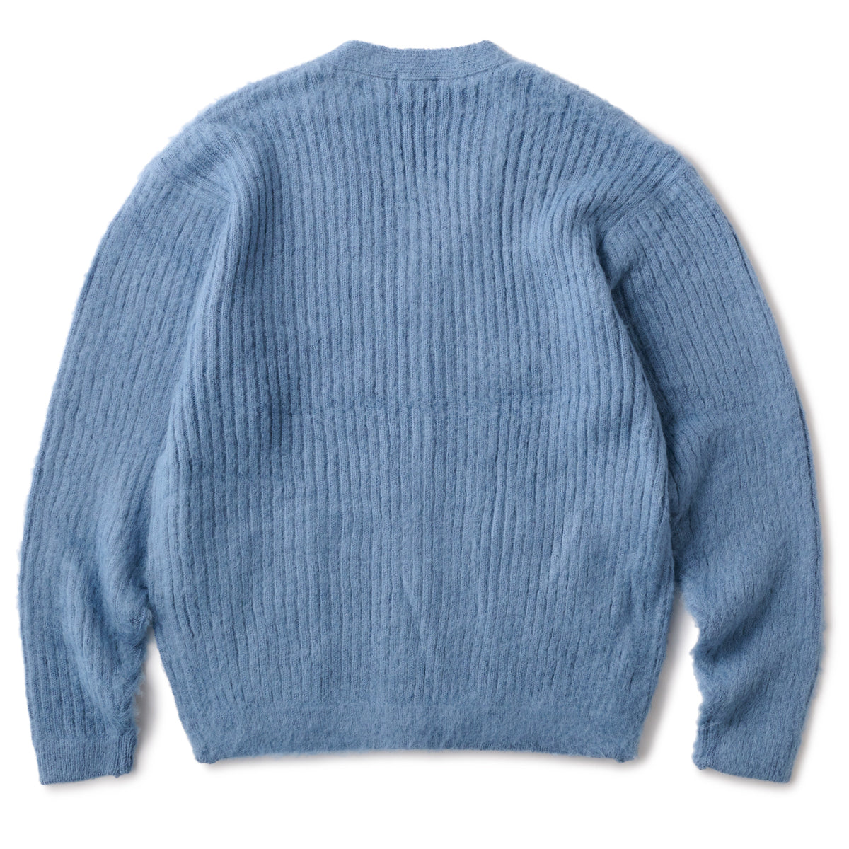 MOHAIR RIBKNIT CARDIGAN - JADE BLUE – Hellrazor Online