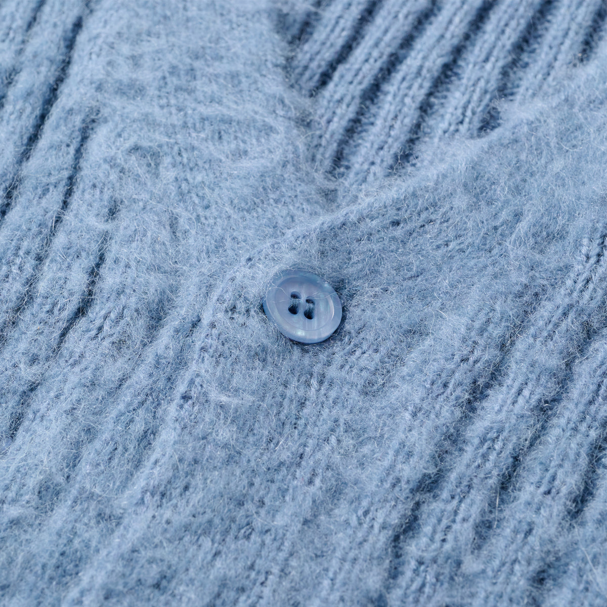 MOHAIR RIBKNIT CARDIGAN - JADE BLUE – Hellrazor Online