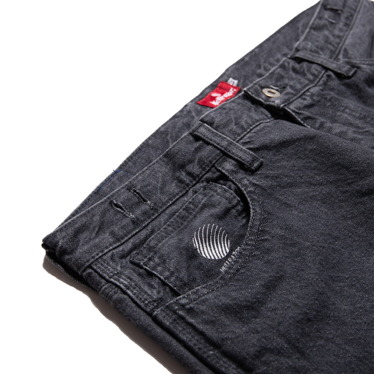 BAGGIE DENIM PANTS - WASH BLACK