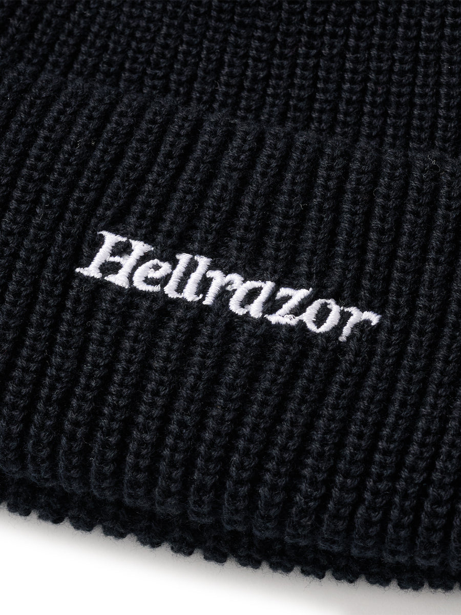 SMALL TM LOGO COTTON BEANIE - BLACK | HELLRAZOR（ヘルレーザー