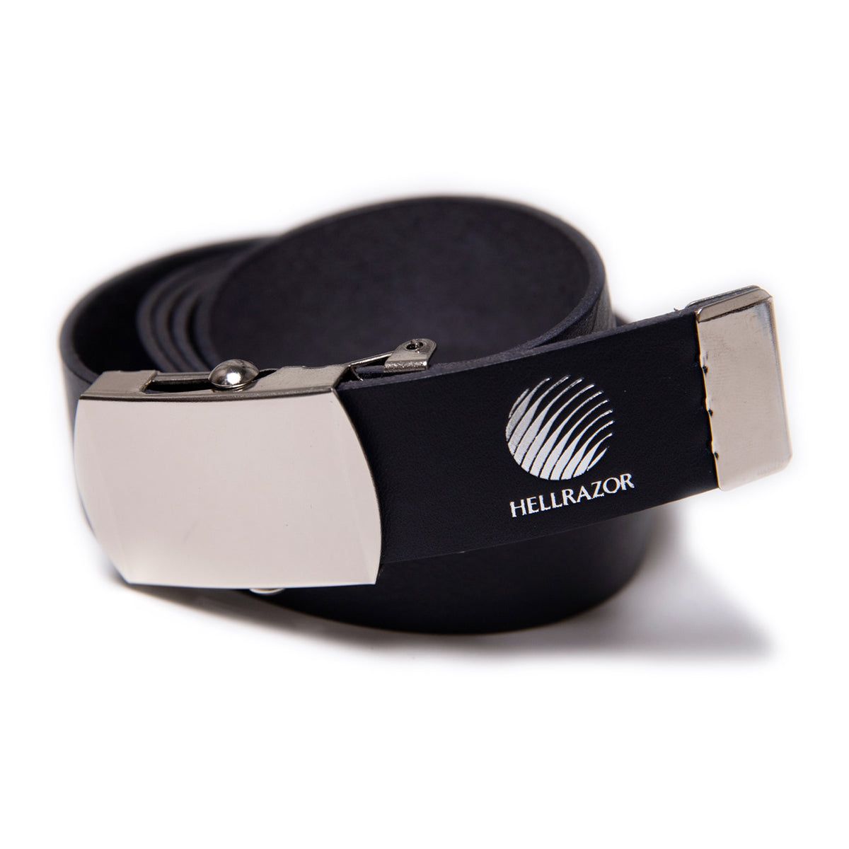 LOGO LEATHER BELT with BOX - NAVY