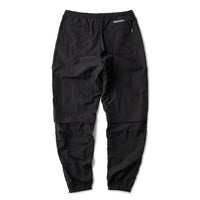 TRADEMARK LOGO NYLON PANTS with VENTILATION - BLACK