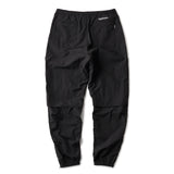 TRADEMARK LOGO NYLON PANTS with VENTILATION - BLACK