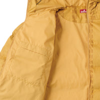 H CHAIN SUEDE HOODED DOWN JACKET - YELLOW