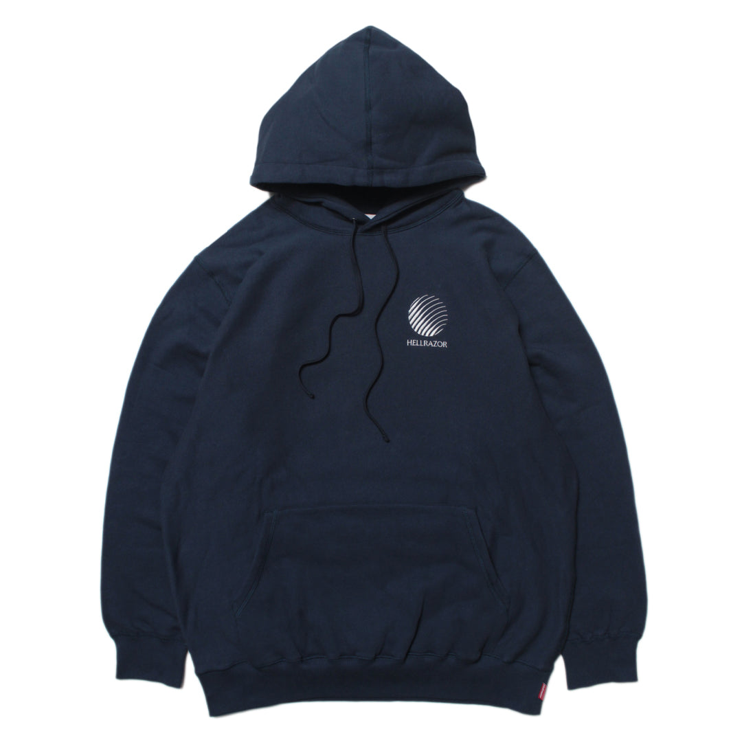 LEAF PAISLEY LOGO PULLOVER HOODIE - NAVY BLUE – Hellrazor Online
