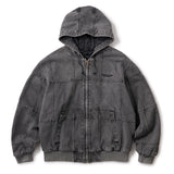 BLOCK DENIM JACKET - DARK BLACK