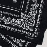 LEAF PAISLEY BANDANA - NAVY BLUE