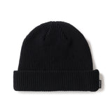 SOLID COTTON BEANIE - BLACK