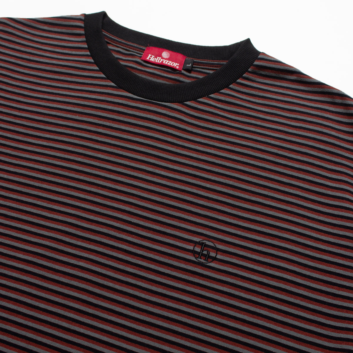 H STRIPED SHIRT - BROWN/GREY – Hellrazor Online