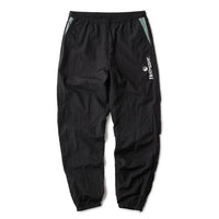 TRADEMARK LOGO NYLON PANTS with VENTILATION - BLACK