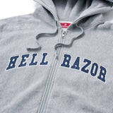 ARCH LOGO FULL ZIP HOODIE - HEATHER GREY