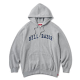 ARCH LOGO FULL ZIP HOODIE - HEATHER GREY