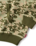 ARMY ZIP SWEATER - ARMY GREEN