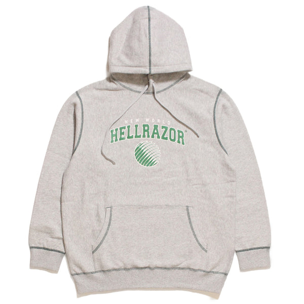 AUTHENTIC COLLAGE PULLOVER HOODIE - GREY/GREEN