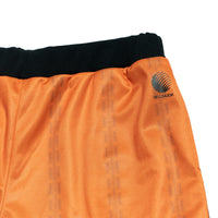 CHAIN STRIPED BASKETBALL SHORTS - DARK ORANGE