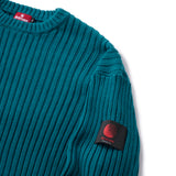 BIG RIB CREW KNIT - JADE BLUE