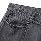 BLOCK BAGGIE DENIM PANTS- DARK BLACK