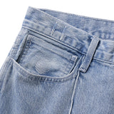 BLOCK BAGGIE DENIM PANTS-  LIGHT INDIGO