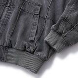 BLOCK DENIM JACKET - DARK BLACK