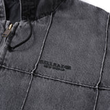 BLOCK DENIM JACKET - DARK BLACK