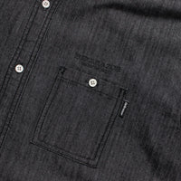 BLOCK LOGO DENIM SHIRT - BLACK