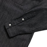 BLOCK LOGO DENIM SHIRT - BLACK