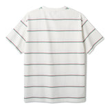 BLOCK LOGO PIN STRIPED SHIRT  - WHITE
