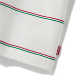 BLOCK LOGO PIN STRIPED SHIRT  - WHITE