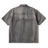 DENIM ZIP SHIRT - BLACK