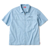 DENIM ZIP SHIRT - INDIGO