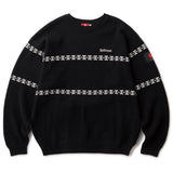 H CHAIN LINE CREWKNIT - BLACK