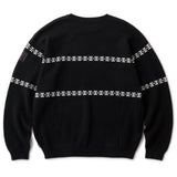 H CHAIN LINE CREWKNIT - BLACK