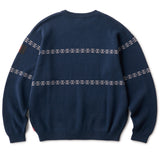 H CHAIN LINE CREWKNIT - NAVY