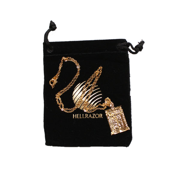 HELLGATE NECKLACE w/ POUCH - BRASS GOLD PLATED