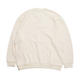 WAFFLE HENLEY SWEATER - NATURAL