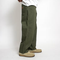 BAGGIE DENIM PANTS - MOS GREEN