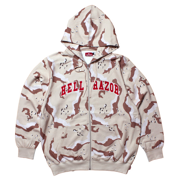 ARCH LOGO FULL ZIP HOODIE - DESERT CAMO