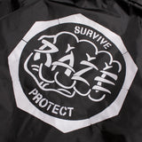 SELF DEFENSE COACH JACKET - BLACK