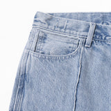 BLOCK DENIM SHORTS "YANKEE" - LIGHT INDIGO