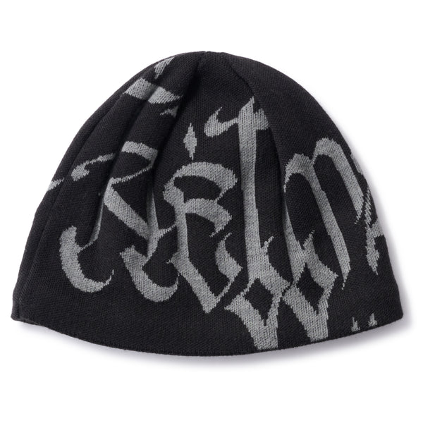 LETTER BEANIE - BLACK