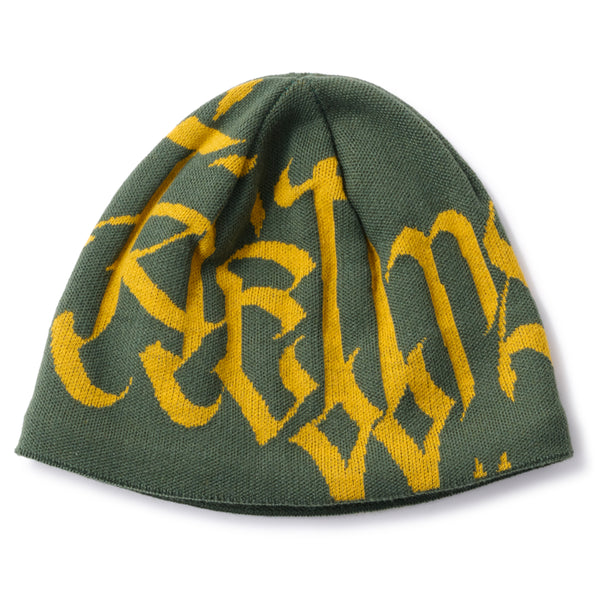 LETTER BEANIE - ARMY GREEN