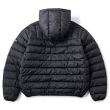 LOGO PULLOVER HOODED DOWN JACKET - BLACK