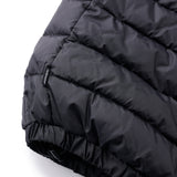 LOGO PULLOVER HOODED DOWN JACKET - BLACK