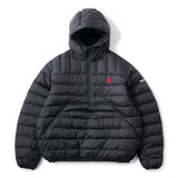 LOGO PULLOVER HOODED DOWN JACKET - BLACK