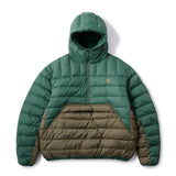 LOGO PULLOVER HOODED DOWN JACKET - GREEN/OLIVE