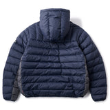 LOGO PULLOVER HOODED DOWN JACKET - NAVY/GREY