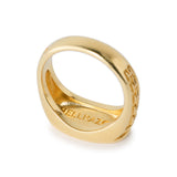 OVAL LOGO PINKY RING - 10K GOLD