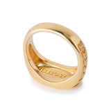 OVAL LOGO PINKY RING - BRASS GOLD